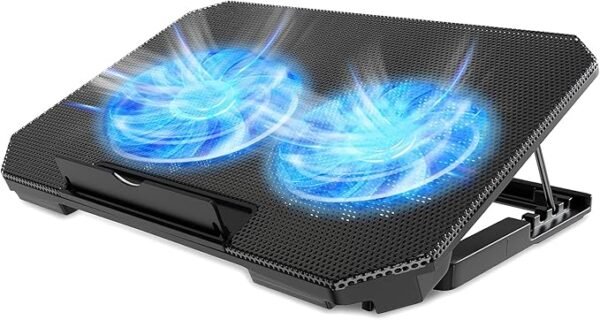 ⁦Mikuso Notebook Cooling Pad NCP-212 With Stand مبرد لابتوب بمروحتين USB⁩ - الصورة ⁦2⁩